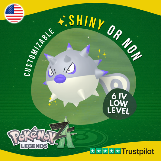 Qwilfish Hisui Hisuian Shiny or Non ✨6IV Pokémon Legends Z-A Customizable ZA Z A