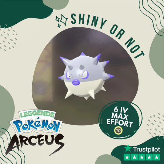 Qwilfish Shiny ✨ Legends Pokémon Arceus 6 Iv Max Effort Custom Ot Level Gender