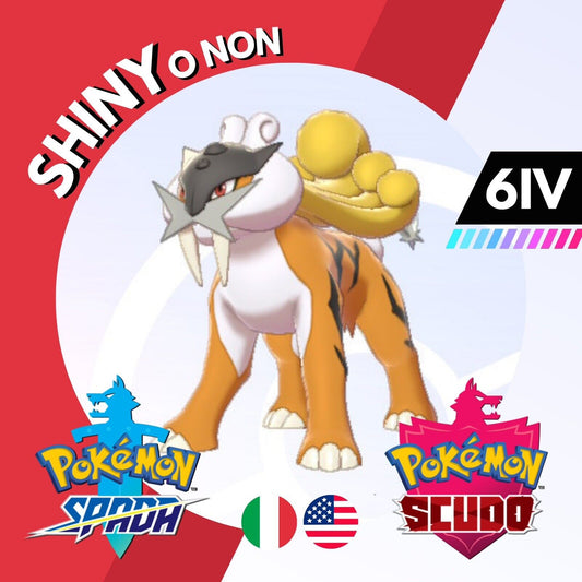 Raikou Shiny o Non 6 IV Competitivo Legit Pokemon Spada Scudo Sword Shield