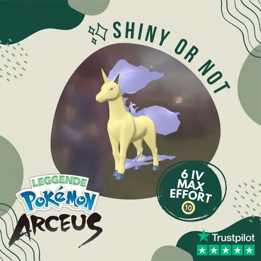 Rapidash Shiny ✨ Legends Pokémon Arceus 6 Iv Max Effort Custom Ot Level Gender