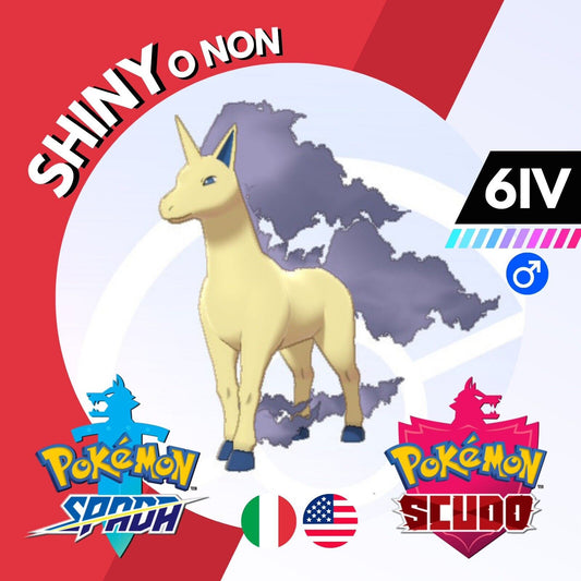 Rapidash Shiny o Non 6 IV Competitivo Legit Pokemon Spada Scudo Sword Shield
