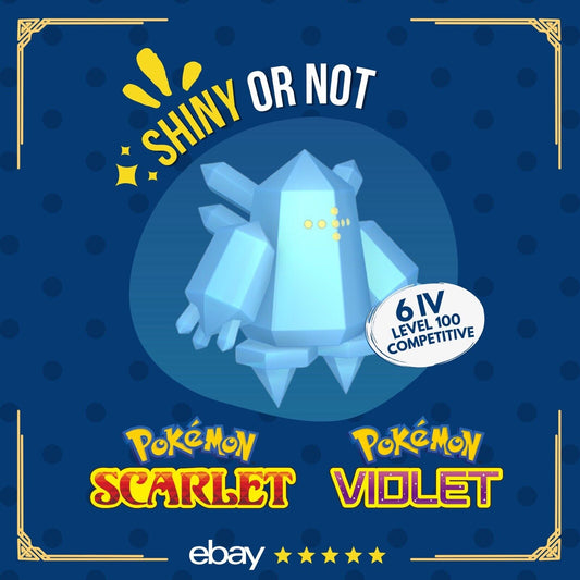 Regice Shiny or Non ✨ 6 IV Competitive Customizable Pokémon Scarlet Violet by Shiny Living Dex | Shiny Living Dex