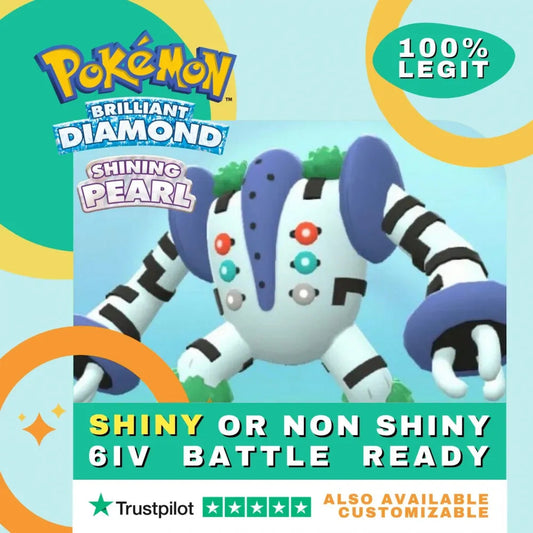 Regigigas Shiny ✨ or Non Shiny Pokémon Brilliant Diamond Shining Pearl Battle Ready 6 IV Competitive 100% Legit Level 100 Customizable Custom OT by Shiny Living Dex | Shiny Living Dex