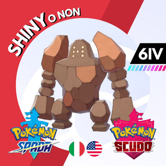 Regirock Shiny o Non 6 IV Competitivo Legit Pokemon Spada Scudo Sword Shield