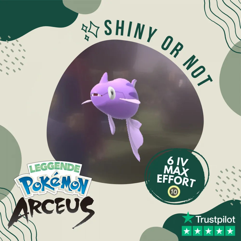Remoraid Shiny ✨ Legends Pokémon Arceus 6 Iv Max Effort Custom Ot Level Gender