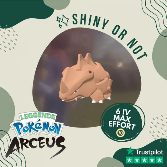 Rhyhorn Shiny ✨ Legends Pokémon Arceus 6 Iv Max Effort Custom Ot Level Gender