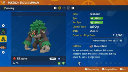 Rillaboom Event Wei Chyr 2025 250419 Asia Untouched IV Pokémon Scarlet Violet