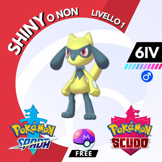 Riolu Shiny o Non 6 IV e Master Ball Legit Pokemon Spada Scudo Sword Shield