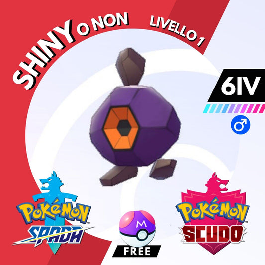 Roggenrola Shiny o Non 6 IV e Master Ball Legit Pokemon Spada Scudo Sword Shield