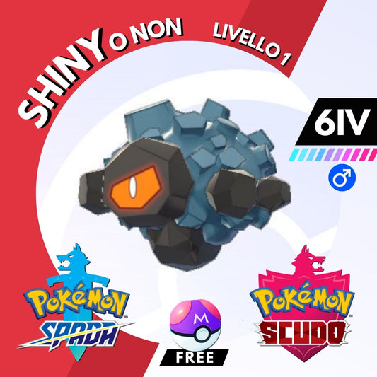 Rolycoly Shiny o Non 6 IV e Master Ball Legit Pokemon Spada Scudo Sword Shield