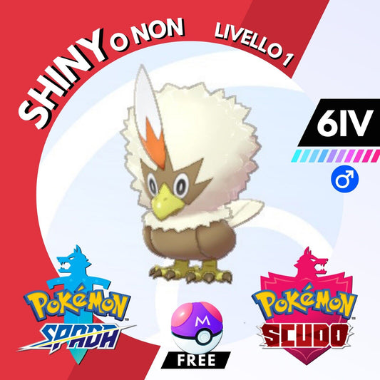 Rufflet Shiny o Non 6 IV e Master Ball Legit Pokemon Spada Scudo Sword Shield