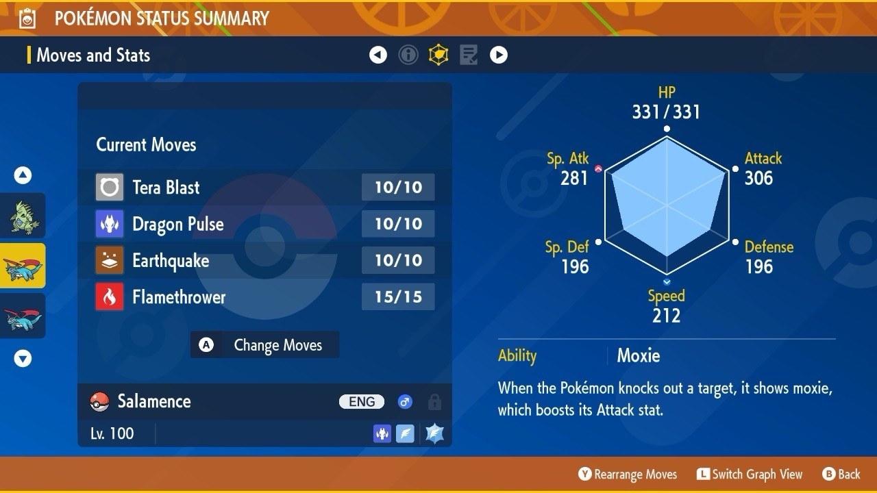 Salamance Unrivaled Tera Raid Event Mightiest Flying 6 IV Pokémon Scarlet Violet