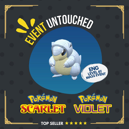 Sandshrew Alolan Mass Outbreak October Event Untouched IV Pokémon Scarlet Violet