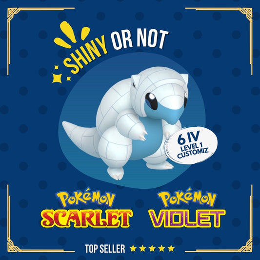 Sandshrew Alolan Shiny or Non ✨ 6 IV Customizable OT Pokémon Scarlet Violet by Shiny Living Dex | Shiny Living Dex