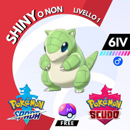 Sandshrew Shiny o Non 6 IV e Master Ball Legit Pokemon Spada Scudo Sword Shield