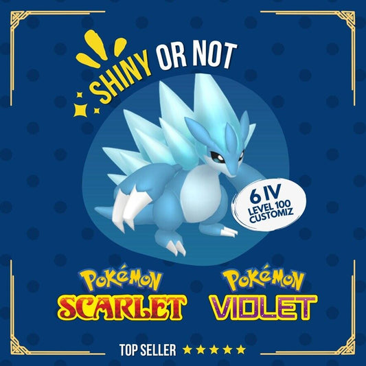 Sandslash Alolan Shiny or Non ✨ 6 IV Competitive Custom Pokémon Scarlet Violet by Shiny Living Dex | Shiny Living Dex
