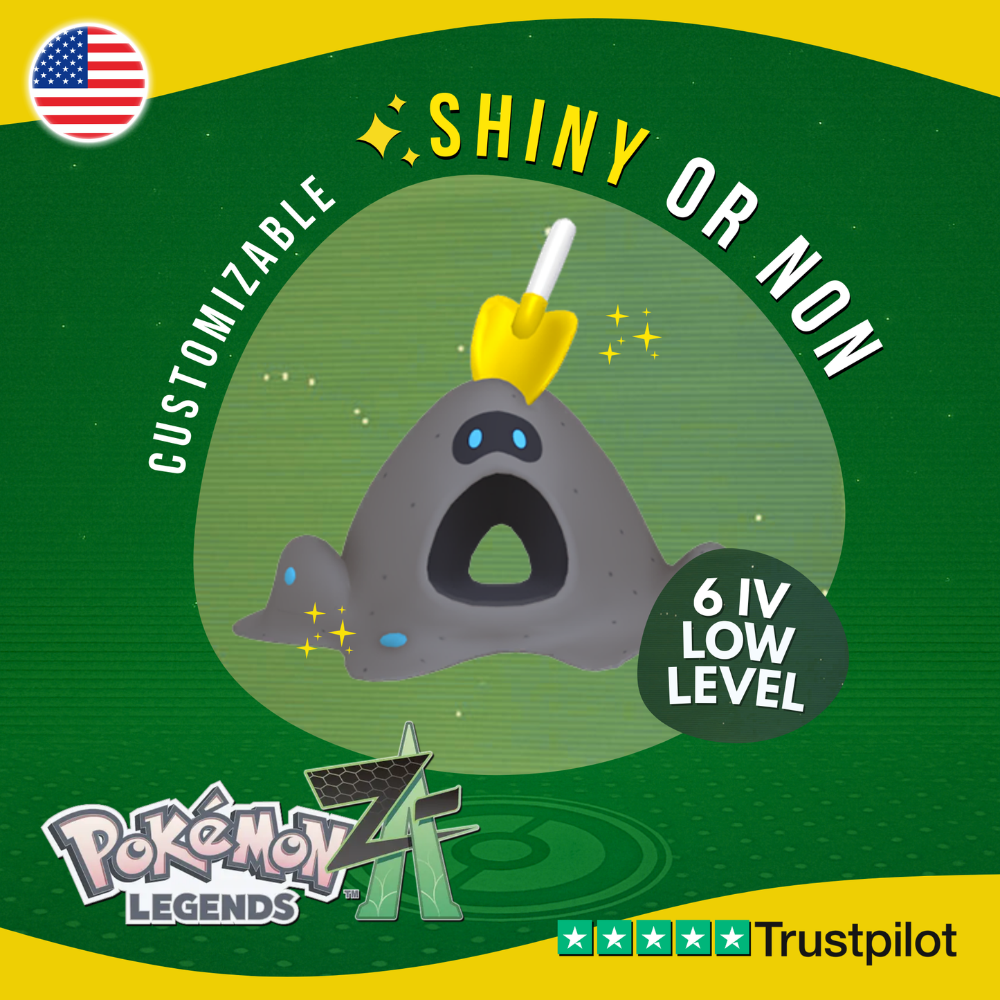 Sandygast Shiny or Non ✨ 6IV Pokémon Legends Z-A Competitive Customizable ZA Z A