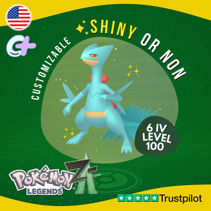 Sceptile Shiny or Non ✨6 IV Pokémon Legends Z-A Competitive Customizable ZA Z A