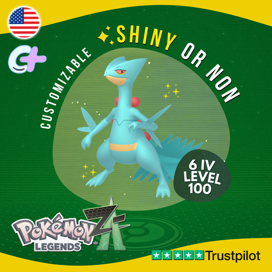 Sceptile Shiny or Non ✨6 IV Pokémon Legends Z-A Competitive Customizable ZA Z A