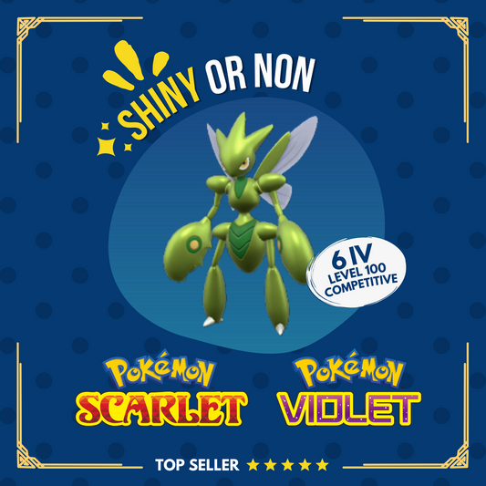 Scizor Shiny or Non ✨ 6 IV Competitive Customizable Pokémon Scarlet Violet 🟠🟣 by Shiny Living Dex | Shiny Living Dex