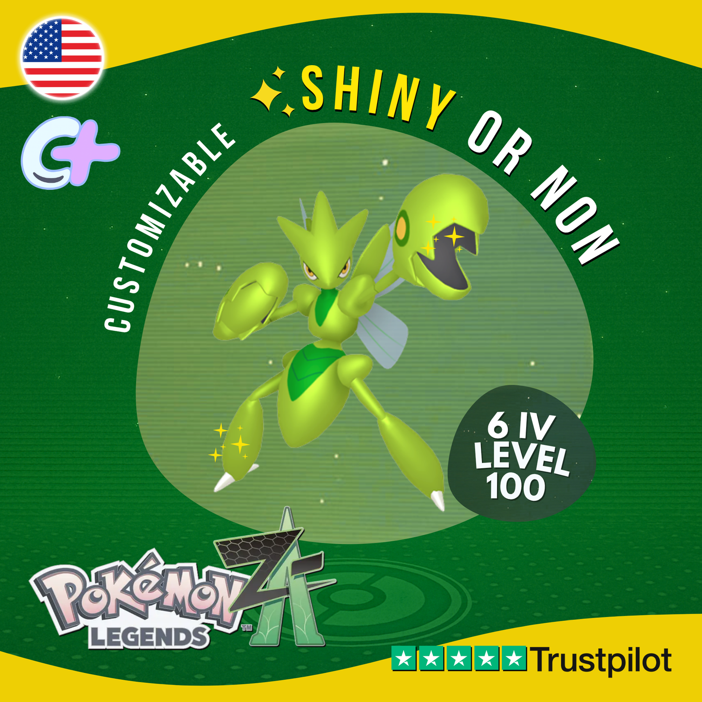Scizor Shiny or Non ✨6 IV Pokémon Legends Z-A Competitive Customizable ZA Z A