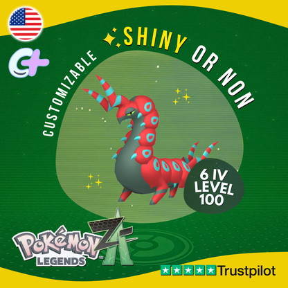 Scolipede Shiny or Non ✨6 IV Pokémon Legends Z-A Competitive Customizable ZA Z A