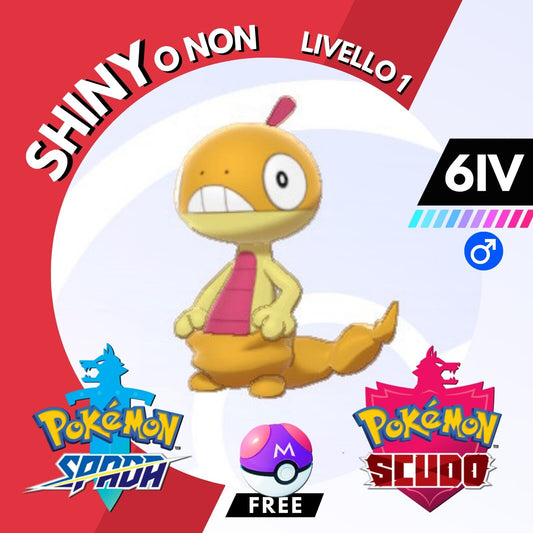 Scraggy Shiny o Non 6 IV e Master Ball Legit Pokemon Spada Scudo Sword Shield
