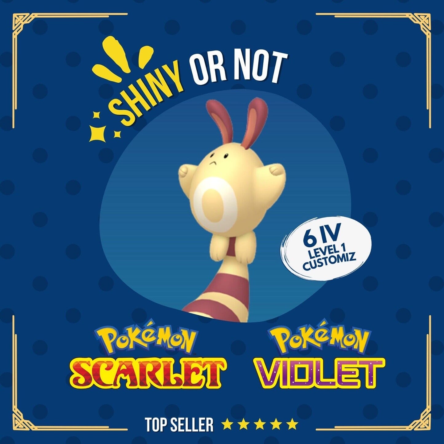 Sentret Shiny or Non ✨ 6 IV Customizable Nature Level OT Pokémon Scarlet Violet by Shiny Living Dex | Shiny Living Dex