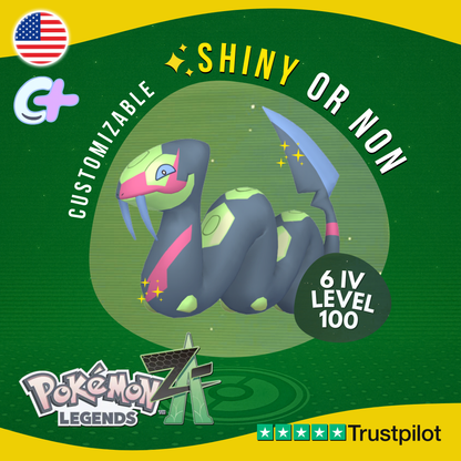 Seviper Shiny or Non ✨6 IV Pokémon Legends Z-A Competitive Customizable ZA Z A