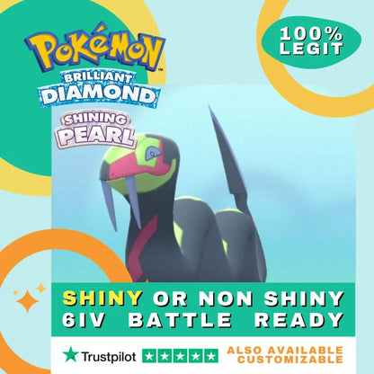 Seviper Shiny ✨ or Non Shiny Pokémon Brilliant Diamond Shining Pearl Battle Ready 6 IV Competitive 100% Legit Level 100 Customizable Custom OT by Shiny Living Dex | Shiny Living Dex