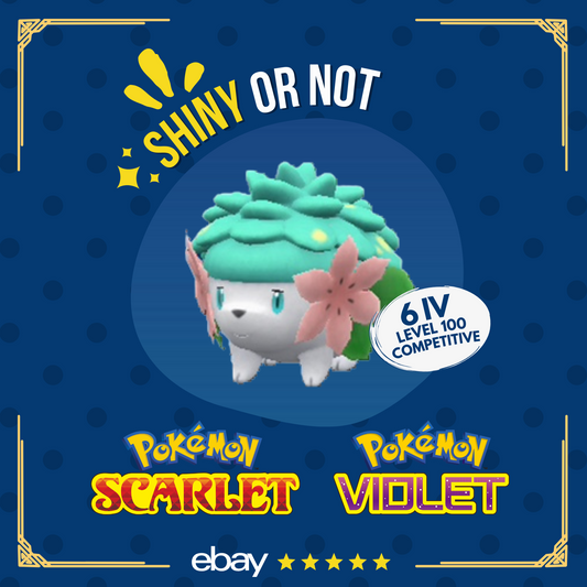 Shaymin Shiny or Non ✨ 6 IV Competitive Customizable Pokémon Scarlet Violet by Shiny Living Dex | Shiny Living Dex