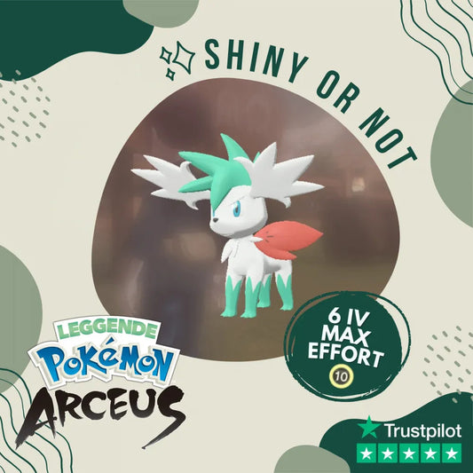 Shaymin Sky Form Shiny ✨ Legends Pokémon Arceus 6 IV Custom OT Level Gender by Shiny Living Dex | Shiny Living Dex