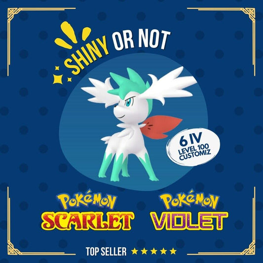 Shaymin Sky Shiny or Non ✨ 6 IV Competitive Customizable Pokémon Scarlet Violet by Shiny Living Dex | Shiny Living Dex