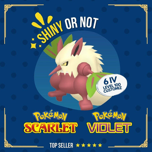 Shiftry Shiny or Non ✨ 6 IV Competitive Customizable Pokémon Scarlet Violet by Shiny Living Dex | Shiny Living Dex
