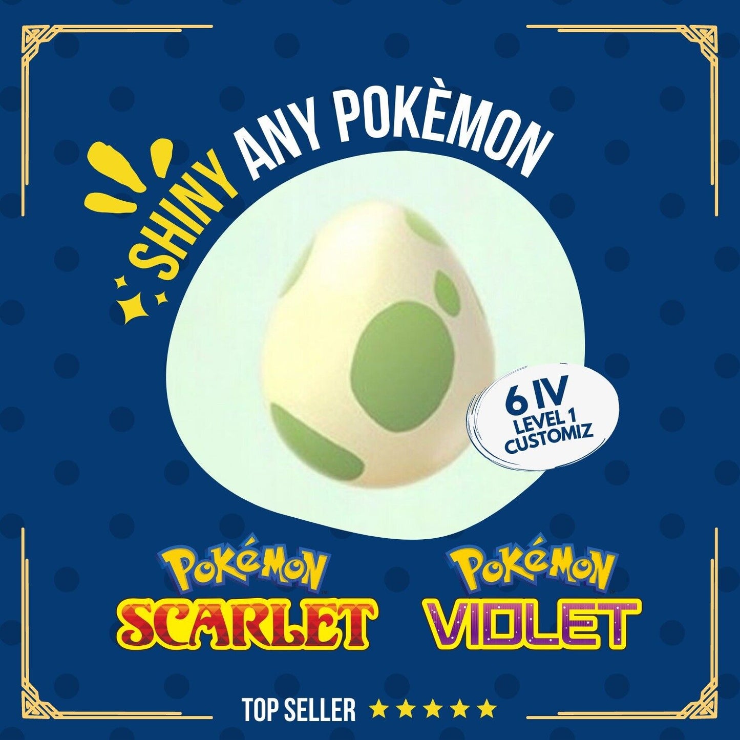 Shiny Egg Any✨ 6 IV Customizable Nature Level OT Pokémon Scarlet Violet Eggs by Shiny Living Dex | Shiny Living Dex