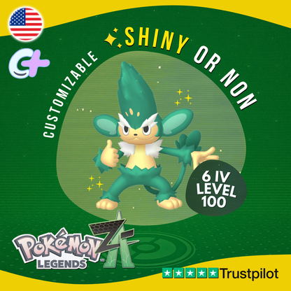 Simisage Shiny or Non ✨6 IV Pokémon Legends Z-A Competitive Customizable ZA Z A