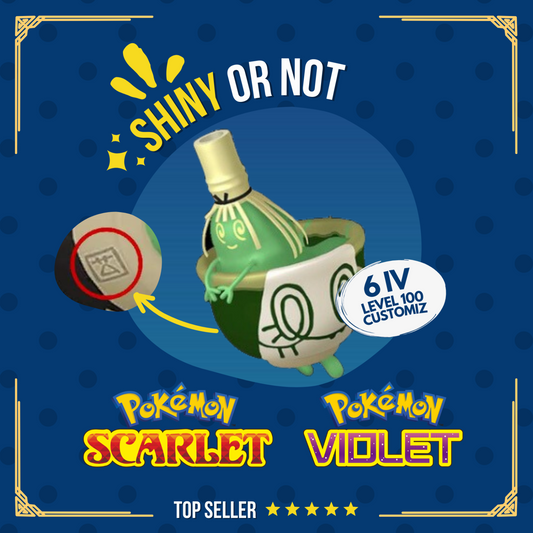 Sinistcha Shiny or Non ✨ 6 IV Masterpiece Authentic Ready Pokémon Scarlet Violet by Shiny Living Dex | Shiny Living Dex