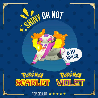 Skeledirge Shiny or Non ✨ 6 IV Competitive Customizable Pokémon Scarlet Violet by Shiny Living Dex | Shiny Living Dex