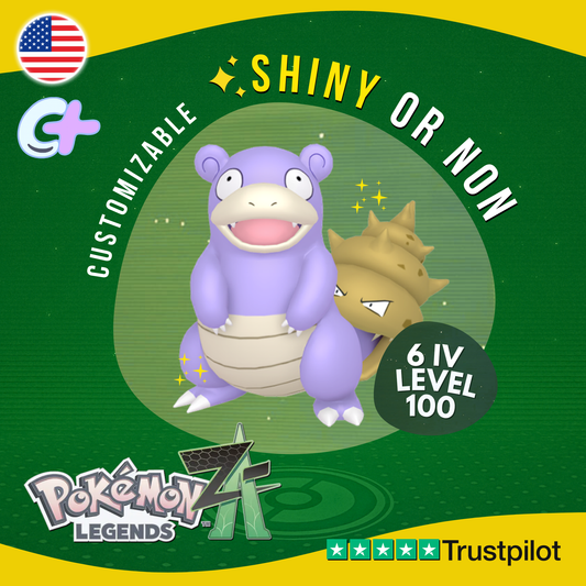 Slowbro Shiny or Non ✨6 IV Pokémon Legends Z-A Competitive Customizable ZA Z A