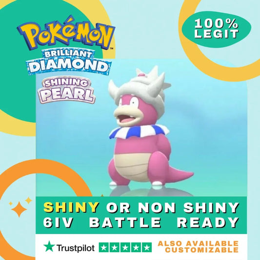 Slowking  Shiny ✨ or Non Shiny Pokémon Brilliant Diamond Shining Pearl Battle Ready 6 IV Competitive 100%  Legit Level 100 Customizable Custom OT
