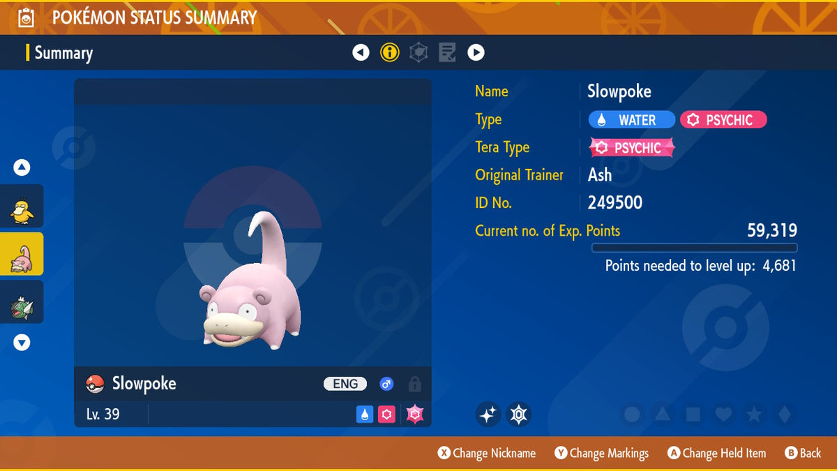 Slowpoke Shiny Event Zoned Out Mark Daydreamer Untouched Pokémon Scarlet Violet