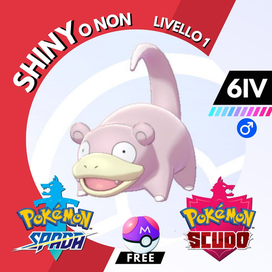 Slowpoke Shiny o Non 6 IV e Master Ball Legit Pokemon Spada Scudo Sword Shield