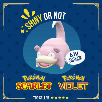 Slowpoke Shiny or Non ✨ 6 IV Competitive Customizable Pokémon Scarlet – Shiny Living Dex