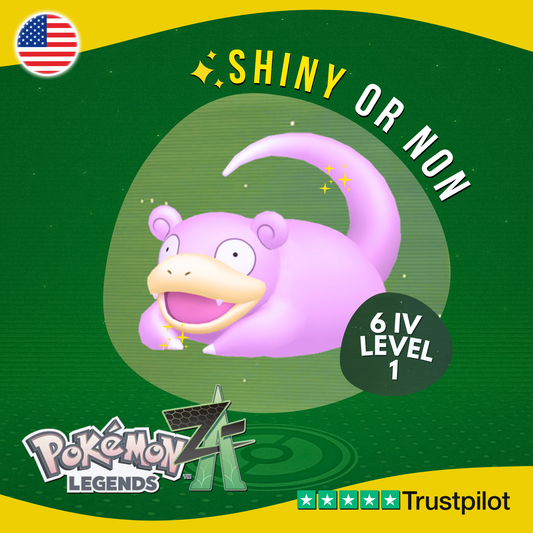 Slowpoke Shiny or Non ✨ 6 IV Pokémon Legends Z-A Competitive Customizable ZA Z A