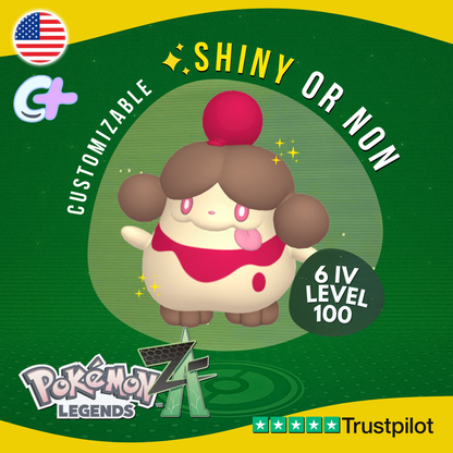 Slurpuff Shiny or Non ✨6 IV Pokémon Legends Z-A Competitive Customizable ZA Z A