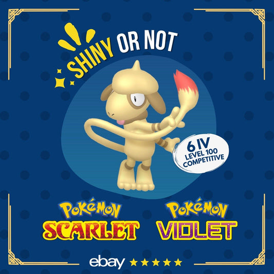 Smeargle Shiny or Non ✨ 6 IV Competitive Customizable Pokémon Scarlet Violet by Shiny Living Dex | Shiny Living Dex
