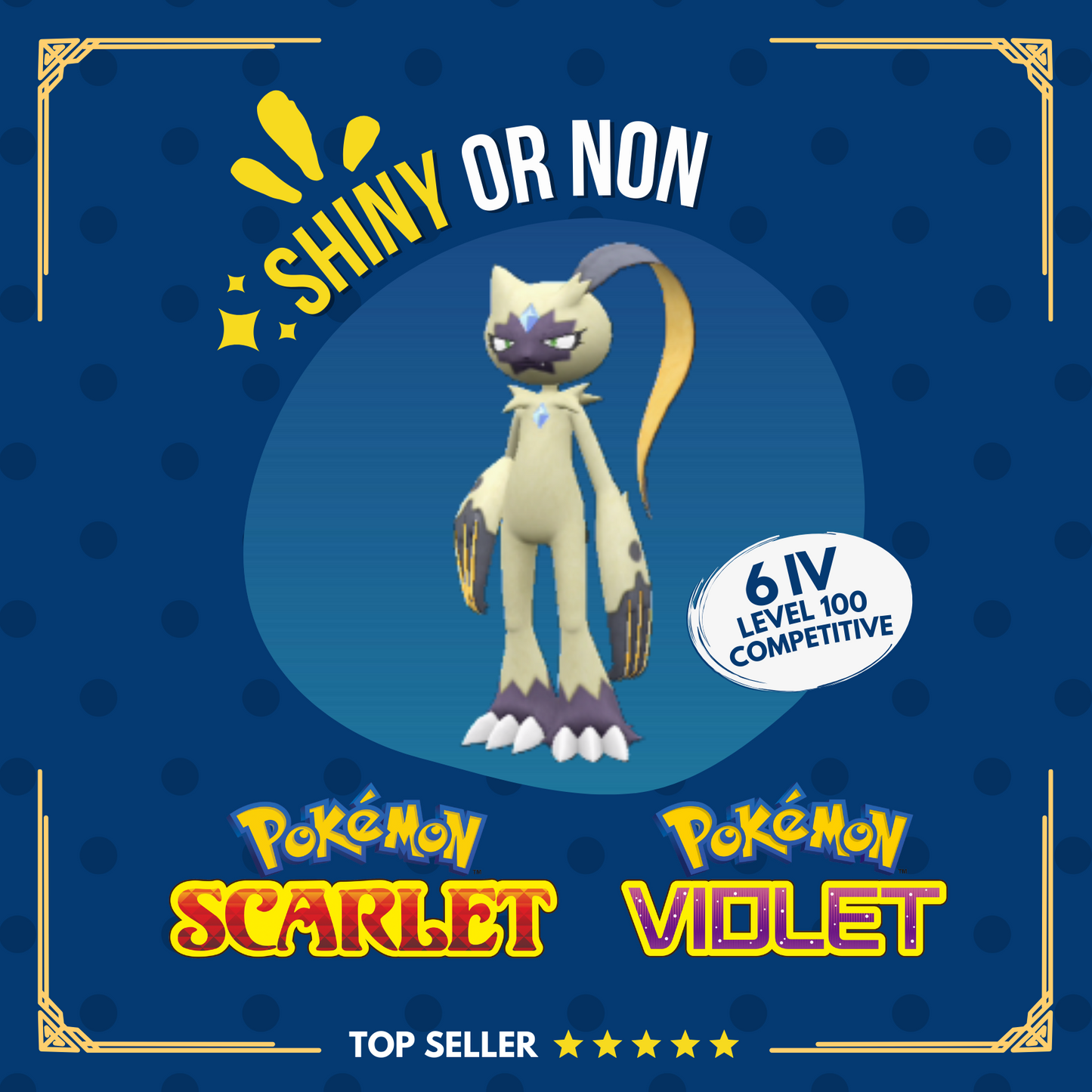 Sneasler Shiny or Non ✨ 6 IV Competitive Customizable Pokémon Scarlet Violet by Shiny Living Dex | Shiny Living Dex