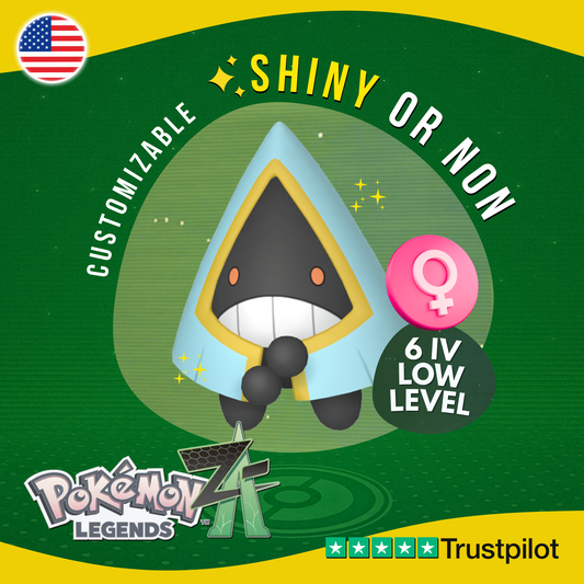 Snorunt Female Shiny or Non ✨6IV Pokémon Legends Z-A Competitive Customizable ZA