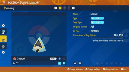 Snorunt Shiny Mass Outbreak August 25 Event Untouched IV Pokémon Scarlet Violet