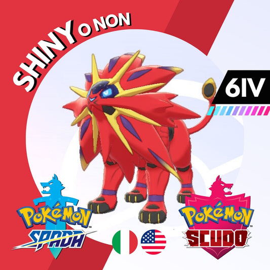 Solgaleo Shiny o Non 6 IV Competitivo Legit Pokemon Spada Scudo Sword Shield